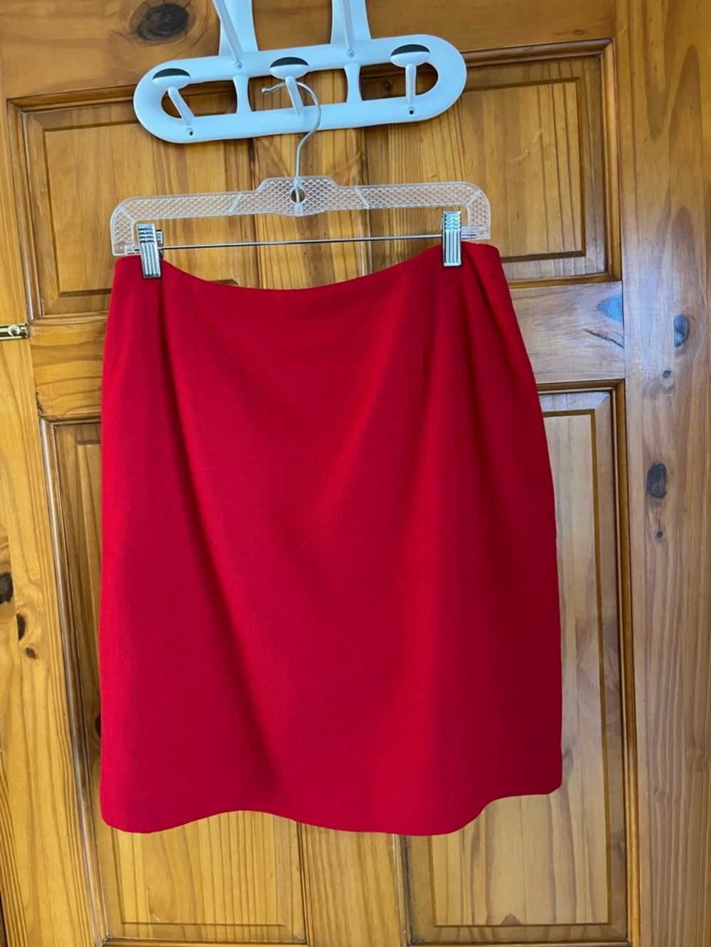 Vintage Preston & York Vibrant Red Straight Skirt